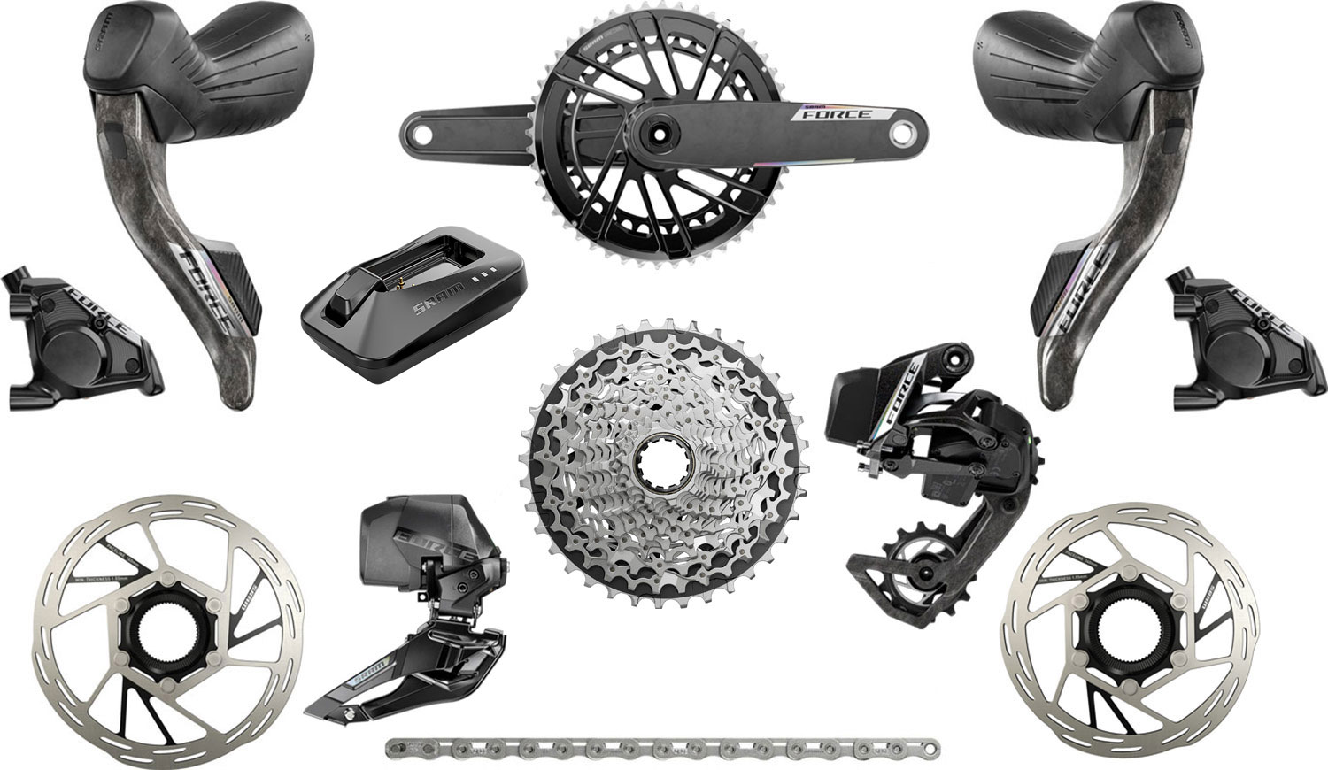 SRAM Force E1 48-35T Carbon AXS 12-fach Gruppe